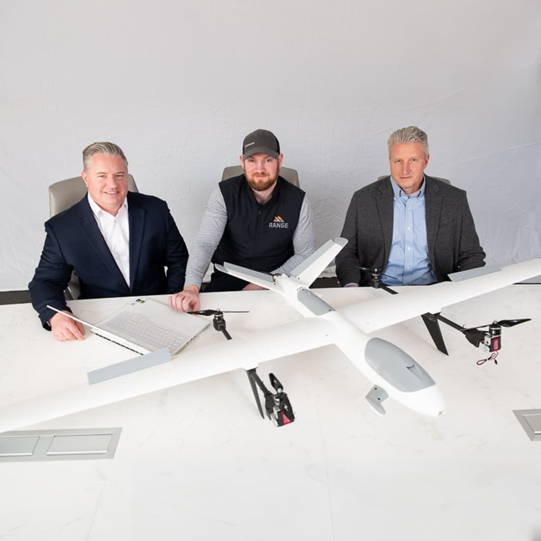 RANGE VDC team reviewing point cloud data on a job site